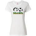 thumbnail image 1 of Inktastic Go, Brazil- Soccer, Football Women's T-Shirt, 1 of 5