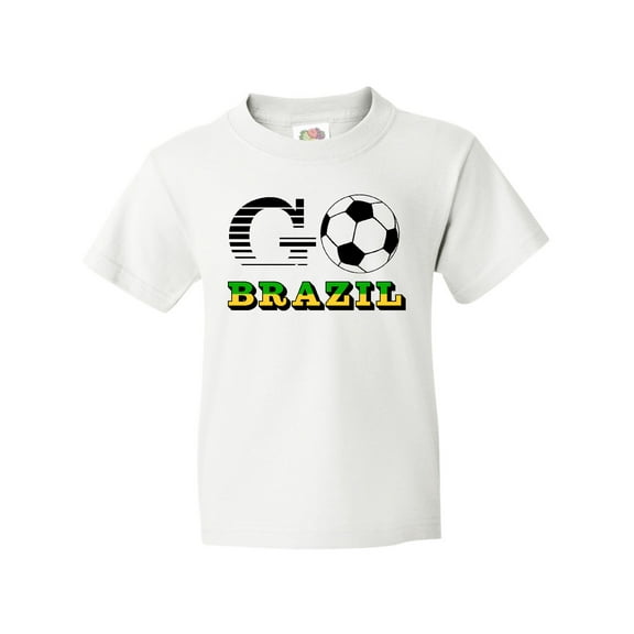 Inktastic Go, Brazil- Soccer, Football Youth T-Shirt