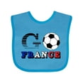 thumbnail image 1 of Inktastic Go, France Soccer, Football Boys or Girls Baby Bib, 1 of 4