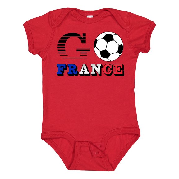 Inktastic Go, France- Soccer, Football Boys or Girls Baby Bodysuit