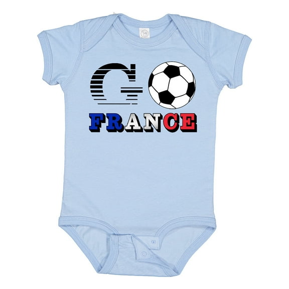 Inktastic Go, France- Soccer, Football Boys or Girls Baby Bodysuit