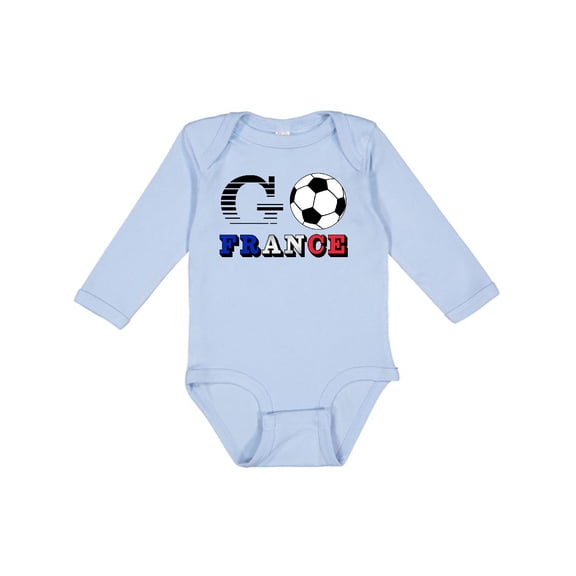 Inktastic Go, France- Soccer, Football Boys or Girls Long Sleeve Baby Bodysuit