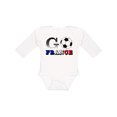 thumbnail image 1 of Inktastic Go, France- Soccer, Football Boys or Girls Long Sleeve Baby Bodysuit, 1 of 5