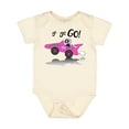 thumbnail image 1 of Inktastic Go Go Go Pink Racing Car Boys or Girls Baby Bodysuit, 1 of 5