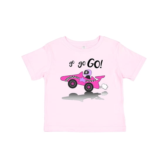 Inktastic Go Go Go Pink Racing Car Boys or Girls Baby T-Shirt
