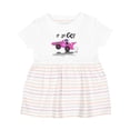 thumbnail image 1 of Inktastic Go Go Go Pink Racing Car Girls Baby Dress, 1 of 5