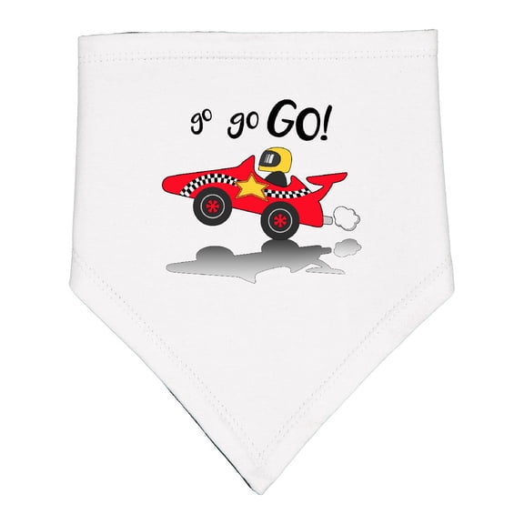 Inktastic Go Go Go Red Racing Car Baby Bandana Bib