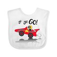 thumbnail image 1 of Inktastic Go Go Go Red Racing Car Boys or Girls Baby Bib, 1 of 4