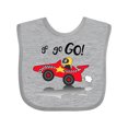 thumbnail image 1 of Inktastic Go Go Go Red Racing Car Boys or Girls Baby Bib, 1 of 4