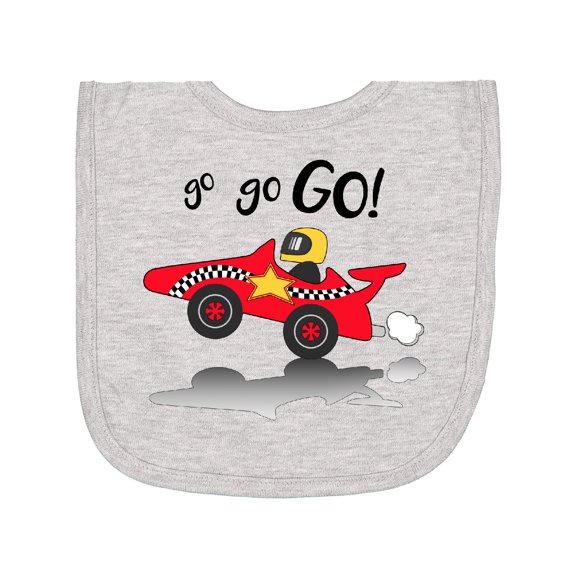 Inktastic Go Go Go Red Racing Car Newborn Bib