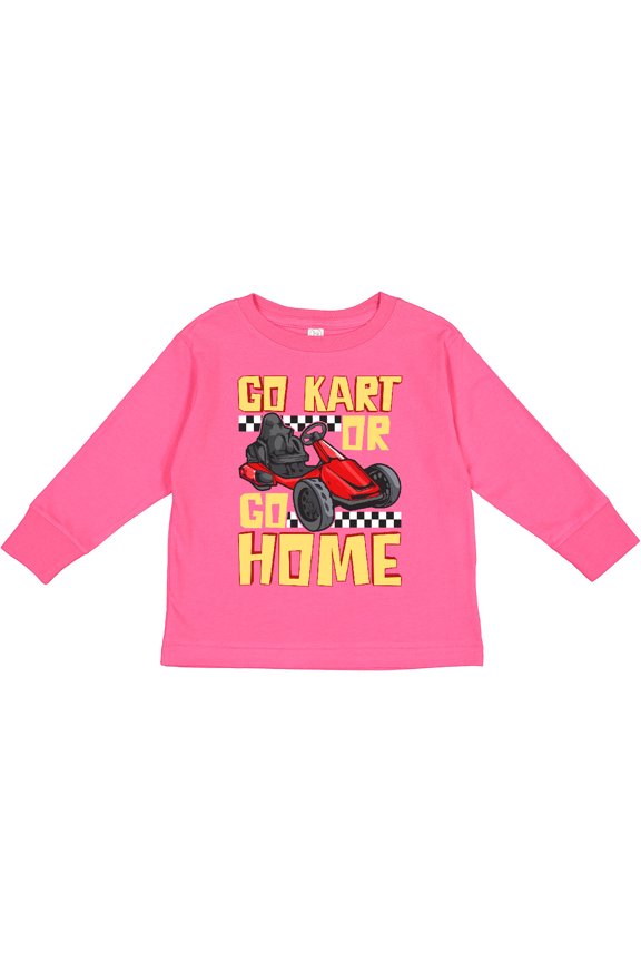 Go Kart Funny Go Karting Boys or Girls Long Sleeve Toddler T-Shirt