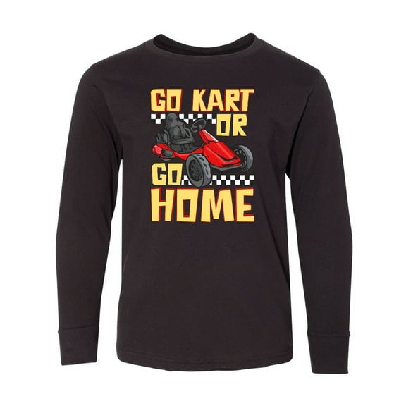Inktastic Go Kart Funny Go Karting Long Sleeve Youth T-Shirt