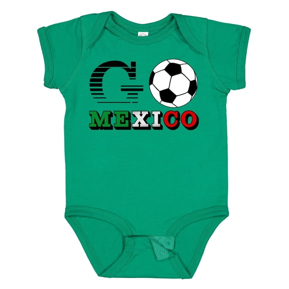 Inktastic Go, Mexico- Soccer, Football Boys or Girls Baby Bodysuit
