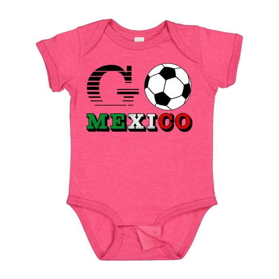 Inktastic Go, Mexico- Soccer, Football Boys or Girls Baby Bodysuit