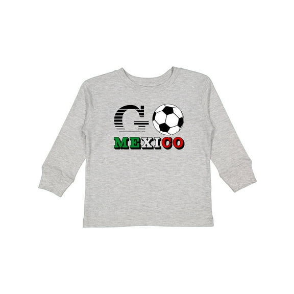 Inktastic Go, Mexico- Soccer, Football Boys or Girls Long Sleeve Toddler T-Shirt