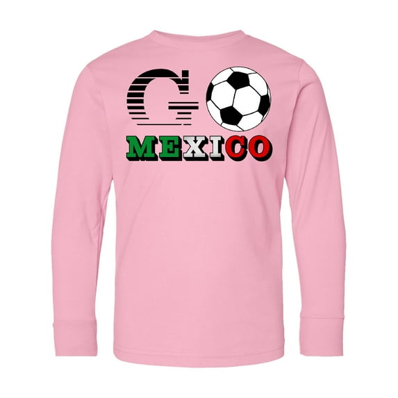 Inktastic Go, Mexico Soccer, Football Long Sleeve Youth T-Shirt