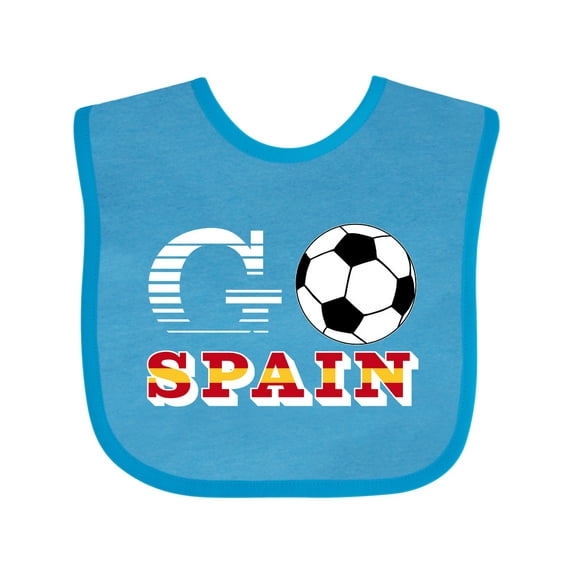 Inktastic Go, Spain- Soccer, Football Boys or Girls Baby Bib