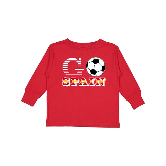 Inktastic Go, Spain- Soccer, Football Boys or Girls Long Sleeve Toddler T-Shirt