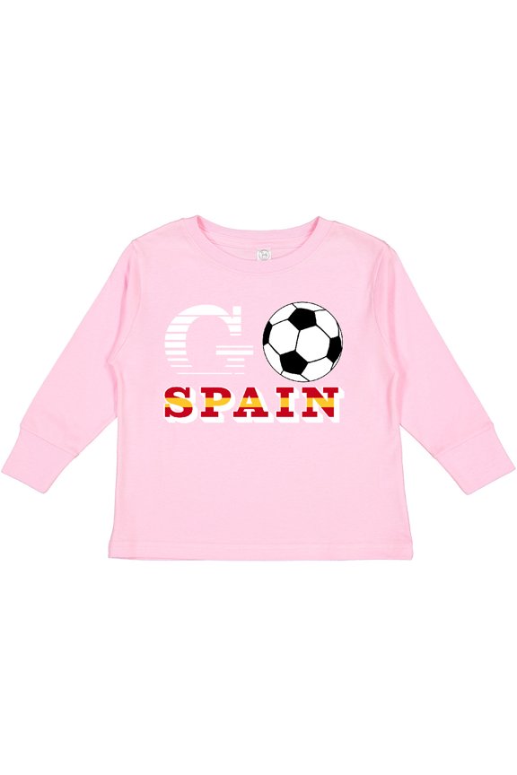 Go, Spain- Soccer, Football Boys or Girls Long Sleeve Toddler T-Shirt