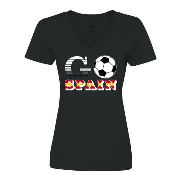Inktastic Go, Spain- Soccer, Football Women's V-Neck T-Shirt