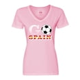 thumbnail image 1 of Inktastic Go, Spain- Soccer, Football Women's V-Neck T-Shirt, 1 of 5