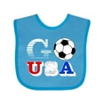 thumbnail image 1 of Inktastic Go, USA- Soccer, Football Boys or Girls Baby Bib, 1 of 4