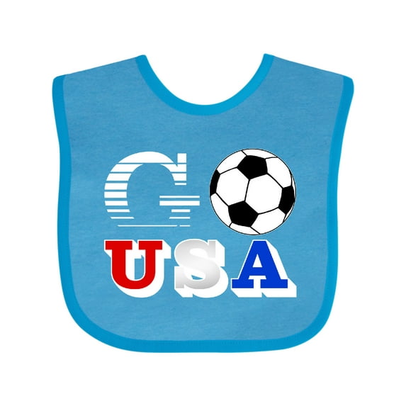 Inktastic Go, USA- Soccer, Football Boys or Girls Baby Bib