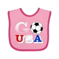 thumbnail image 1 of Inktastic Go, USA- Soccer, Football Boys or Girls Baby Bib, 1 of 4