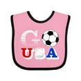 thumbnail image 1 of Inktastic Go, USA- Soccer, Football Boys or Girls Baby Bib, 1 of 4