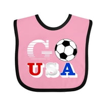 Inktastic Go, USA- Soccer, Football Boys or Girls Baby Bib