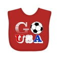 thumbnail image 1 of Inktastic Go, USA- Soccer, Football Boys or Girls Baby Bib, 1 of 4