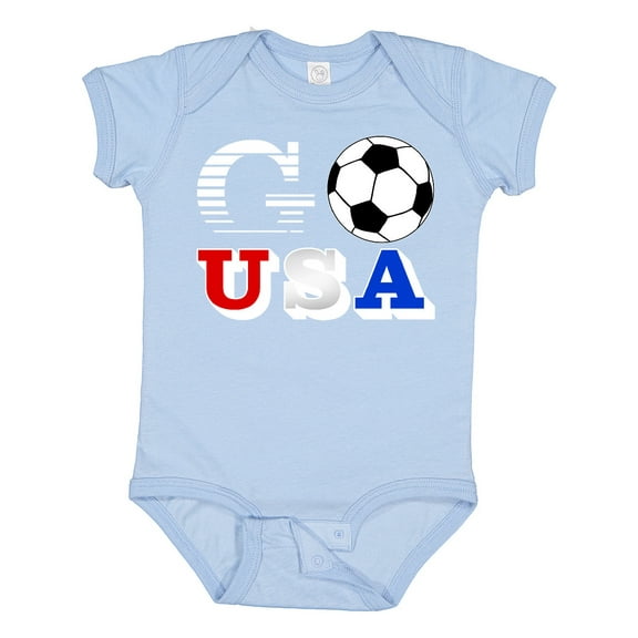 Inktastic Go, USA- Soccer, Football Boys or Girls Baby Bodysuit