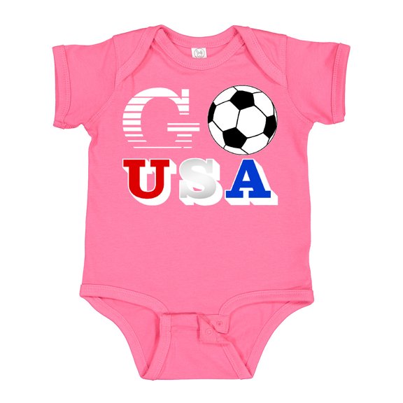 Inktastic Go, USA- Soccer, Football Boys or Girls Baby Bodysuit