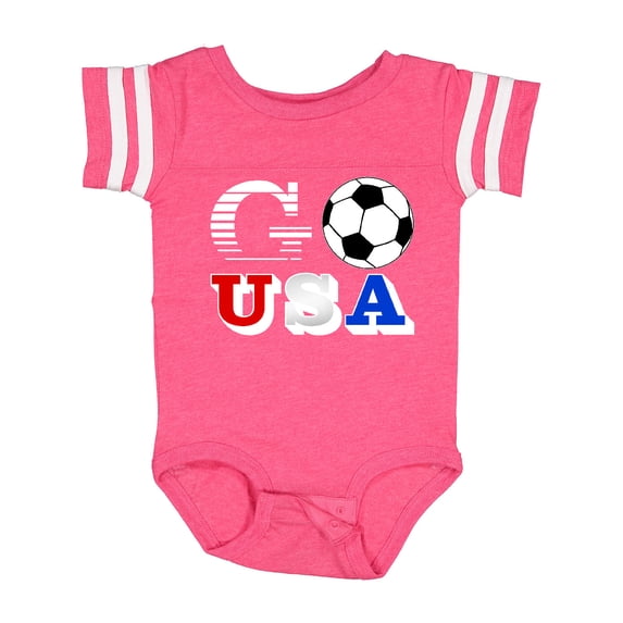 Inktastic Go, USA- Soccer, Football Boys or Girls Baby Bodysuit