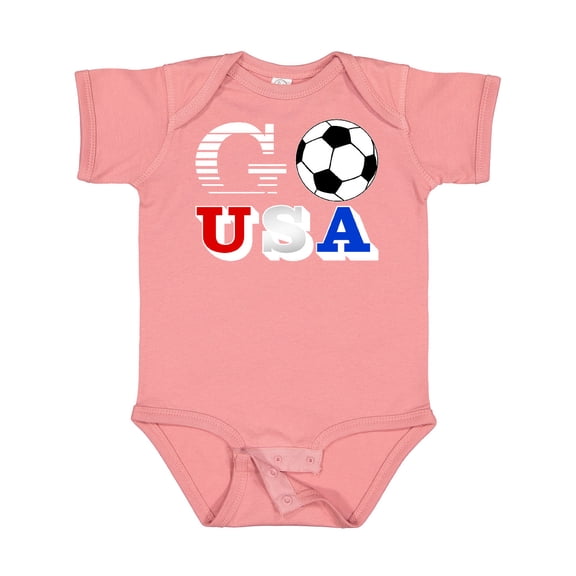 Inktastic Go, USA- Soccer, Football Boys or Girls Baby Bodysuit