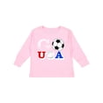 thumbnail image 1 of Inktastic Go, USA- Soccer, Football Boys or Girls Long Sleeve Toddler T-Shirt, 1 of 5
