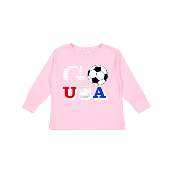 Inktastic Go, USA- Soccer, Football Boys or Girls Long Sleeve Toddler T-Shirt