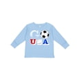 thumbnail image 1 of Inktastic Go, USA- Soccer, Football Boys or Girls Long Sleeve Toddler T-Shirt, 1 of 5