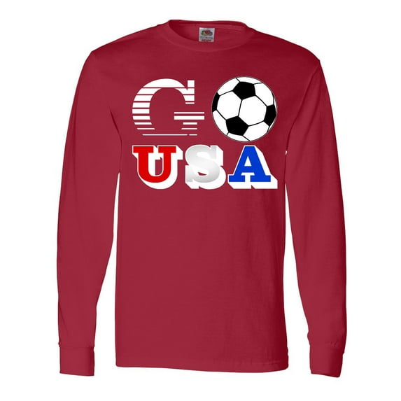 Inktastic Go, USA- Soccer, Football Long Sleeve T-Shirt