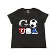 thumbnail image 1 of Inktastic Go, USA- Soccer, Football Women's Plus Size T-Shirt, 1 of 5