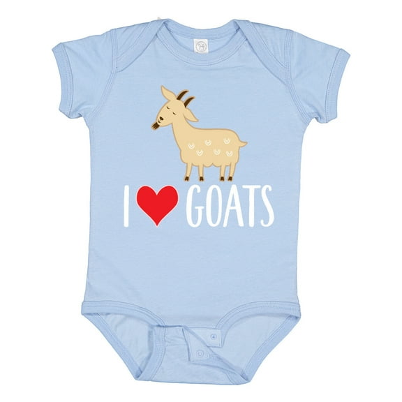 Inktastic Goat Cute I Love Goats Farm Animal Boys or Girls Baby Bodysuit