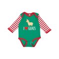thumbnail image 1 of Inktastic Goat Cute I Love Goats Farm Animal Boys or Girls Long Sleeve Baby Bodysuit, 1 of 5