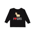 thumbnail image 1 of Inktastic Goat Cute I Love Goats Farm Animal Boys or Girls Long Sleeve Toddler T-Shirt, 1 of 5