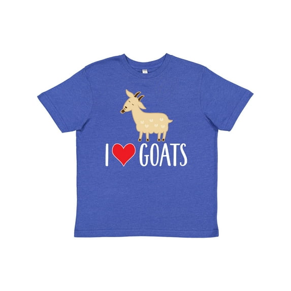 Inktastic Goat Cute I Love Goats Farm Animal Youth T-Shirt