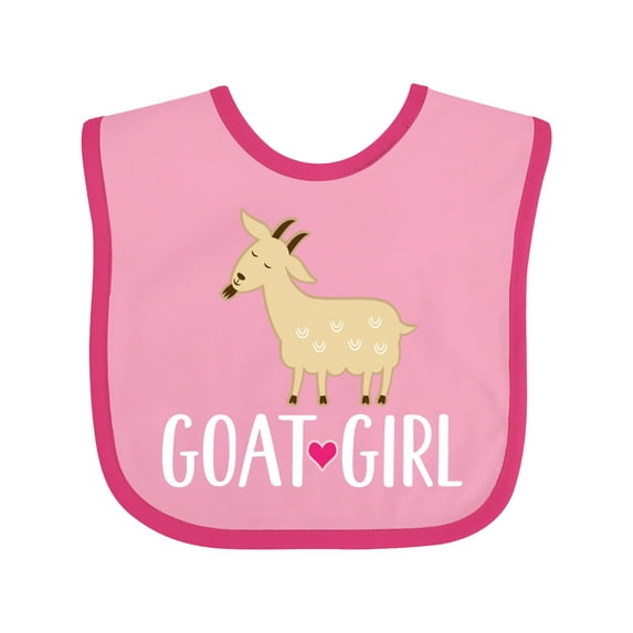 Inktastic Goat Girl Farm Animal Girls Baby Bib