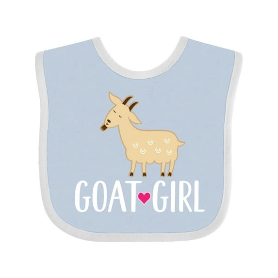 Inktastic Goat Girl Farm Animal Girls Baby Bib