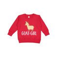 thumbnail image 1 of Inktastic Goat Girl Farm Animal Toddler Sweatshirt, 1 of 4