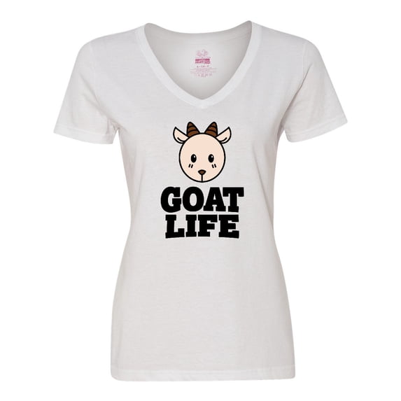Inktastic Goat Life Women's V-Neck T-Shirt