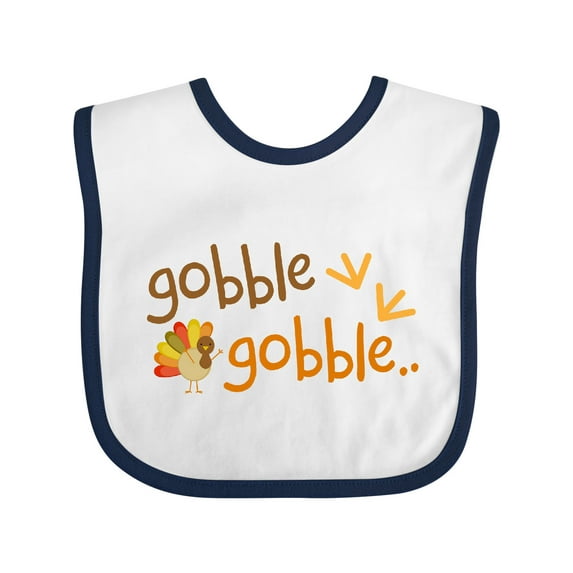 Inktastic Gobble Gobble Thanksgiving Boys or Girls Baby Bib