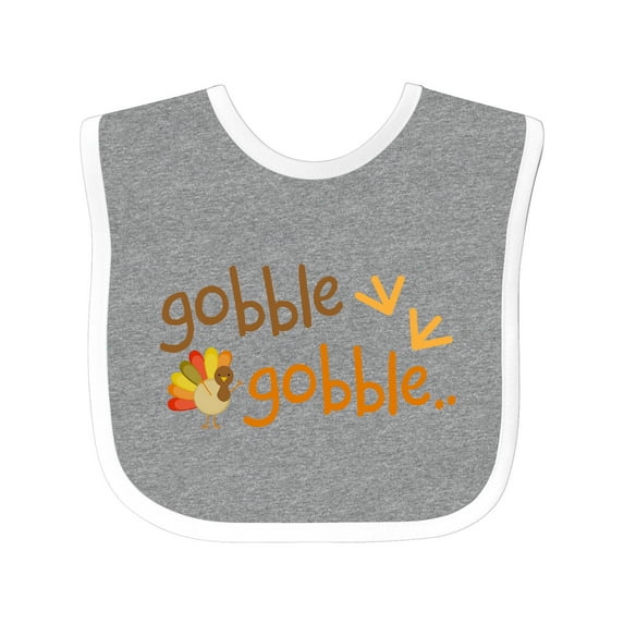 Inktastic Gobble Gobble Thanksgiving Boys or Girls Baby Bib
